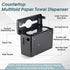 Countertop Paper Towel Dispenser - Large Capacity Dispenser & Single Sheet Design for Home, Office, or A Small Business