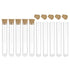 uxcell 10Pcs PS Plastic Test Tubes with Cork Stoppers, Round Base, 12x60mm for Scientific Experiments