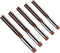 5 PCS Hand Reamer Set Metric H8 Accuracy Alloy Tool Steel 9Crsi, 6 Flutes Straight Shank Milling Cutter