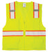 Kishigo All Mesh Contrast Unisex Reflective Safety Vest 1195, ANSI Type R/Class 2, Silver & Orange, 6 Pockets (Lime, L)