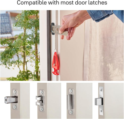 Travelers' Portable Door Lock for Enhanced Security at Hotels and Apartments