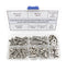 #8-32 UNC Stainless Steel Phillips Pan Head Machine Screws Nuts Flat Washers Assortment Kit