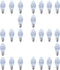 25 Pack C7 Cool White LED Replacement Christmas Light Faceted Bulbs, 0.72W, E12 Base, 2 SMD LEDs in Each Light Bulb,