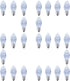 25 Pack C7 Cool White LED Replacement Christmas Light Faceted Bulbs, 0.72W, E12 Base, 2 SMD LEDs in Each Light Bulb,