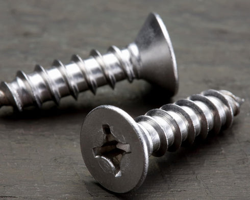 BCP Fasteners #6 x 1/2" Flat Head 304 Stainless Phillips Head Wood Screws - 100 Qty (BCP16)