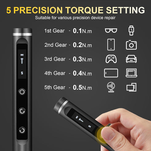 XIAONIAN 3.7V Set,76 1 Set Charging,5 Settings Precision Electric Screwdriver IN Mini Electric Screwdriver Cordless