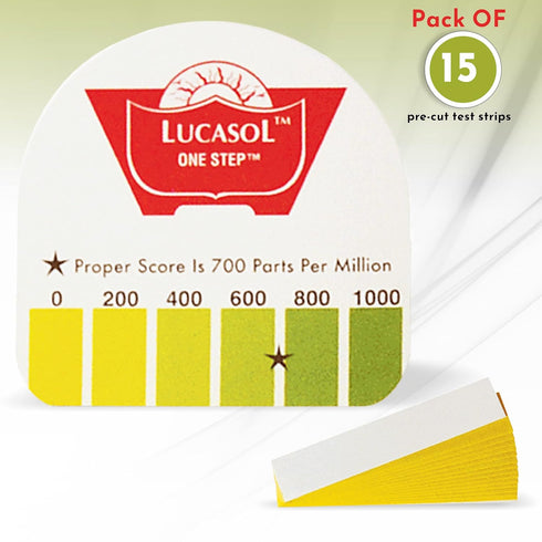 Lucasol Quat Test Strips for Cleaning Products, Individual, Pre-Cut Testing Strips, Pack of 15