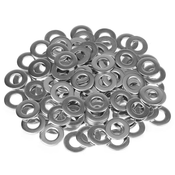 1/4 Inch Flat Washer - 304 Stainless Steel Flat Washers, 100 Pieces