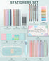 GUGUKUKU 56 Set 0.5-0.7mm, PCS Aesthetic School Supplies Cute Stationary with Pencil Case, Inspirational Ballpoint