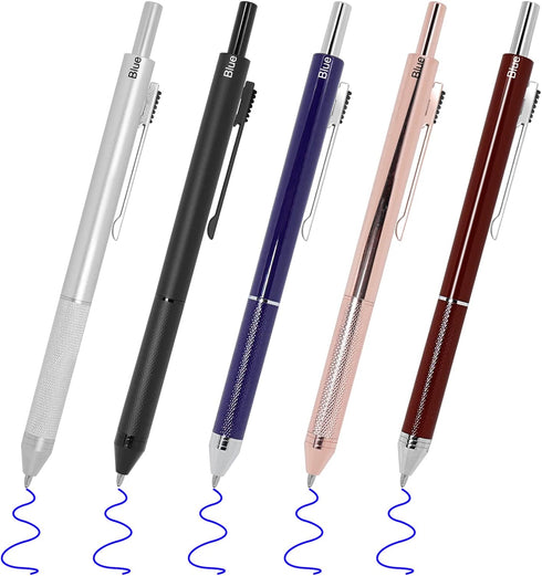 YOUMI Multicolor pen 4 in 1 Multifunction Pen with Metal Cased 0.5mm Mechanical Pencil Red Ballpoint Pen Blue BallpointPen and Black Ballpoint Pen Gift for Journaling (Black) by YOUMI