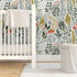 Custom Pre-Pasted Removable Wallpaper Swatch - Garden Vegetables in Green, Red, and Mint