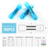 Heat Shrink Butt Wire Connectors, 100Pcs 16-14 AWG Blue Insulated Waterproof Electrical Wire Crimp Terminals