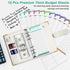Budget Binder with Zipper Envelopes - A6 Money Saving Cash Envelopes, PU Leather Budget Planner for Women