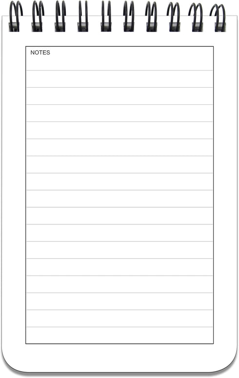 BookFactory Evidence Notebook/Notepad/Journal, 120 Pages, 3 1/2” x 5 1/4'', Durable Translucent Cover