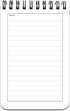 BookFactory Evidence Notebook/Notepad/Journal, 120 Pages, 3 1/2” x 5 1/4'', Durable Translucent Cover