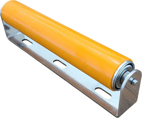 2 Pack Polyurethane Coated Roller with Bracket - Durable Conveyor Rollers for Smooth Material Handling - 1.5" Diameter,