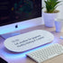 TSJ OFFICE Glass Desktop Whiteboard - 17 X 7 Inches Small Dry Erase Board with Blue Light, Notepad with Drawer for