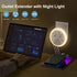 4 2 6-Color LED Night Lights Plug into Wall, Plug in Night Light with USB Ports and Outlets, Smart Dusk to Dawn Sensor