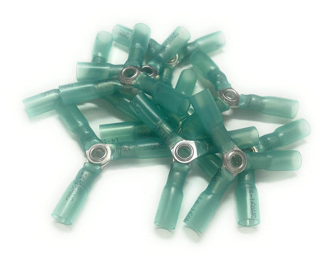 Metal Magery 16-14 Ga 3 Way Wire Connector, Heavy Duty Heat Shrink Butt Terminals, Pack of 10