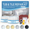 3.7oz Fiberglass Tub Repair Kit (Color Match) for Shower, Sink, Bathtub, Quick Fix for Cracks, Chips, Almond