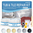 3.7oz Fiberglass Tub Repair Kit (Color Match) for Shower, Sink, Bathtub, Quick Fix for Cracks, Chips, Almond