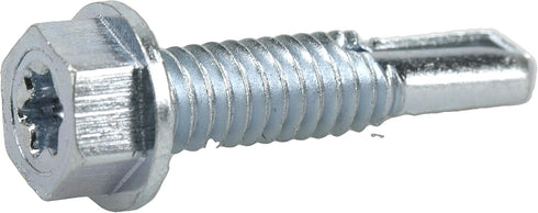 Power Pro Premium Self-Drilling Metal Screws, Zinc Plated Steel, Hex Washer Head, Box of 75 Screws