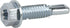 Power Pro Premium Self-Drilling Metal Screws, Zinc Plated Steel, Hex Washer Head, Box of 75 Screws
