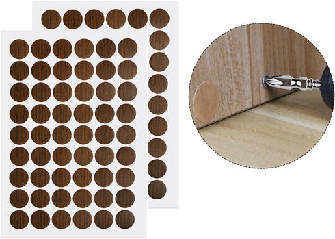 Aopin Screw Hole Stickers PVC Covers Self Adhesive, 21mm Decorative Stickers Screws