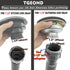 Flexible P-Trap 1-1/2" (Grey) with 1-1/4" Adapter, Female Nut for Kitchen Sink Drain, Variable Height