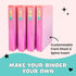 Yoobi 1 Inch Binder Set – 3-Ring Binders with 2 Pockets, Holds up to 220 Sheets, 4 Pack – Pink Ombre