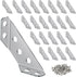 UBANU Universal Furniture Corner Brace Connector with Screws, 24 Pack Stainless Steel Angle