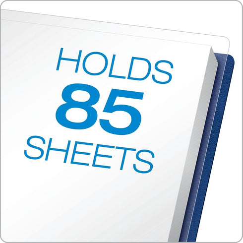 Oxford Linen Clear Front Report Cover, Navy, Letter Size, 5 per Pack
