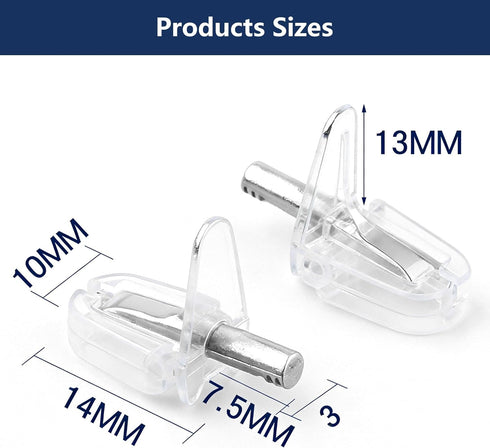RiseDirectly 30PCS 3mm Closet, L-Shaped Shelf Support Pegs, Bracket Pins for Cabinet, Bookshelf, Cupboard, Kitchen