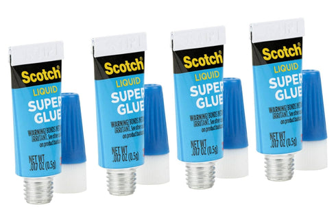 Scotch Super Glue Liquid with Precision Applicator, Fast-Drying Clear Adhesive for Plastic, Metal, Ceramic, Wood