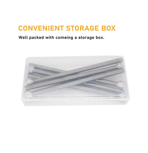 binifiMux 6pcs M8 x 80mm - 1.25mm Pitch Hex Socket Cap Bolts Screws, 304 Stainless Steel