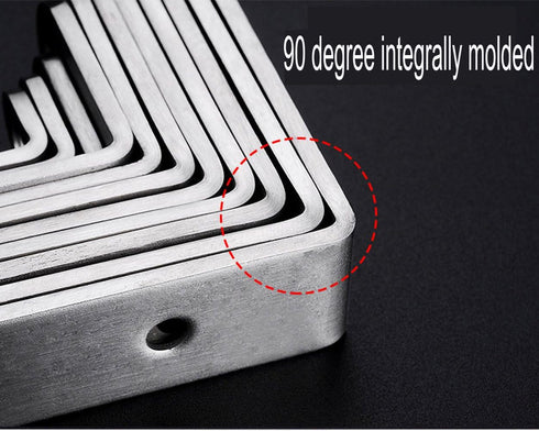Deezio Set, Pack 4(125x125x3mm) Corner Brace Stainless Steel L Bracket, Right Angle Bracket, Heavy Duty Shelf Bracket