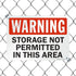 SmartSign "Warning - Storage Not Permitted In This Area" Sign, 10" x 14" Plastic