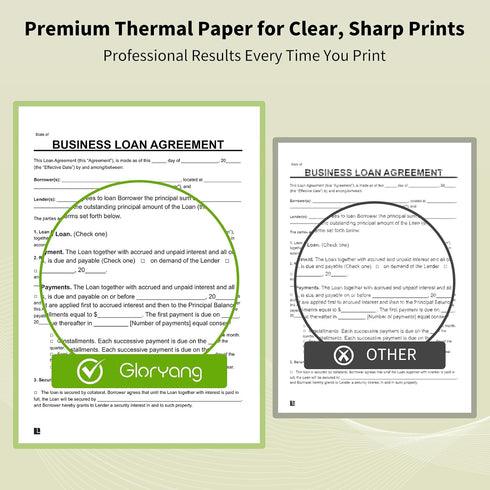 8.5''x11'' 4 100 PD-A4 Thermal Printer Paper US Letter Size, rolls, sheets, Thermal Paper Quick-Dry, Advanced Clear