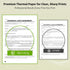 8.5''x11'' 4 100 PD-A4 Thermal Printer Paper US Letter Size, rolls, sheets, Thermal Paper Quick-Dry, Advanced Clear