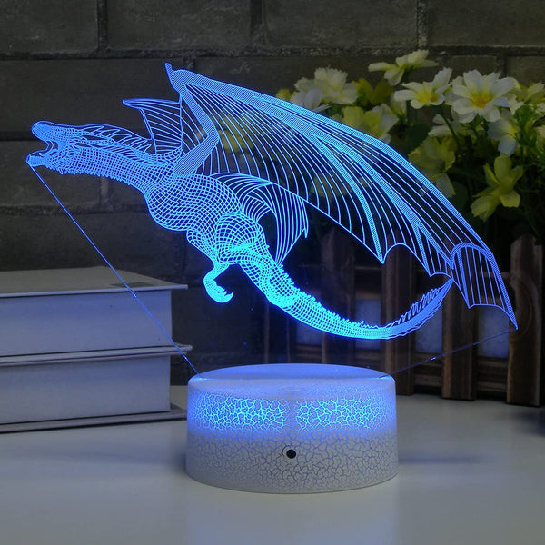 Dragon LED Lighting Kids Night Light,16 Colors with Remote Control Dragon Toy