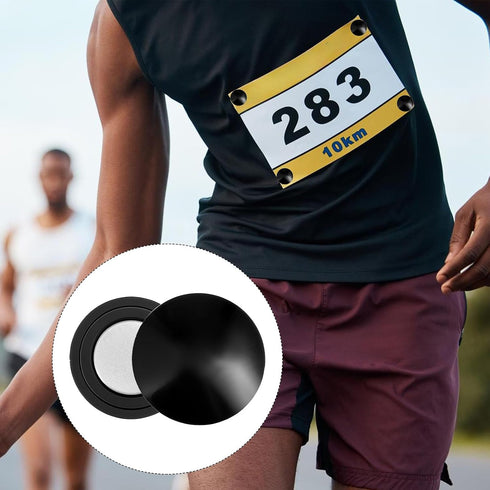 Wanmu 4 Pairs Magnetic Race Bib Clips, Marathon Race Number Holder Buckle Magnets Racing Bib Fixing Fastener Clip