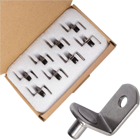 SDTWZW 5mm Closet Holders,16 Shelf Pegs L-Shaped Cabinet Support Pins Bracket Style Clips for Bookcase Kitchen Shelves