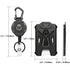 MNGARISTA Retractable Badge Holder, Heavy Duty Carabiner Keychain with 31.5" Retractable Badge Reel, Black