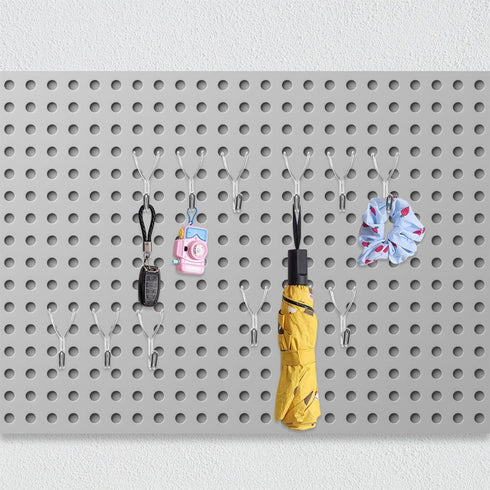 50pcs 2.5-inch Homoyoyo Small Metal Pegboard Hooks J Shaped Utility Hooks for Kitchen Utensils Tool Bench Display
