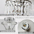 K9 Room,1-Light E26 Crystal Ceiling Chandelier,Mini Chandelier Light Fixture with Crystals,Brushed Nickel Finish