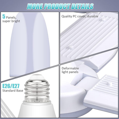 (M-4 Panels-2 Pack) Led Garage Led Lights