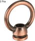 MECCANIXITY 15kg 36x43mm M10 Pack 2 Eye Nut Max Load Thread Ring Shape Female Loop for Hanging Lamp Chandelier, Red