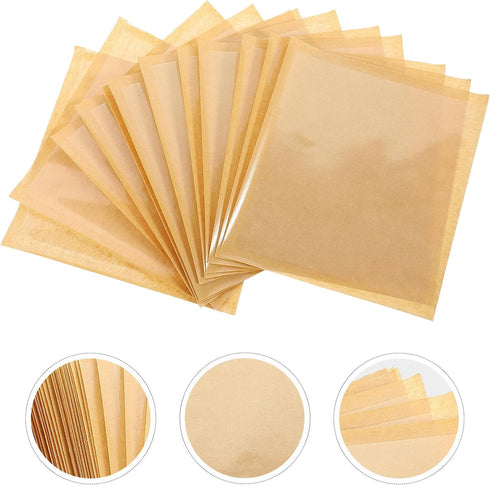 18x19cm, Packaging 100pcs Kraft Paper Bread Bags with Window Oil-resistant Toast Pouches for Homemade Bread