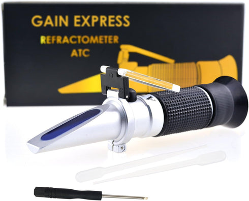 Alcohol Refractometer for Spirit - Alcohol Volume Percent with ATC Dual Scale Brix 0-40% 0-25% VOL