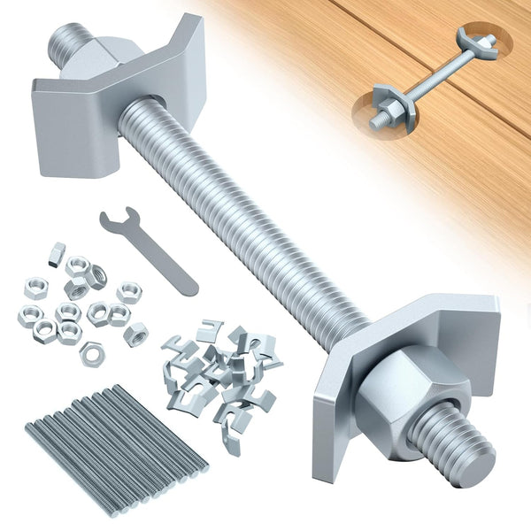 10 PCS Countertop Joint Connectors, Counter Top Fasteners Bolt, Butcher Block Fasteners Draw Bolts for Furniture